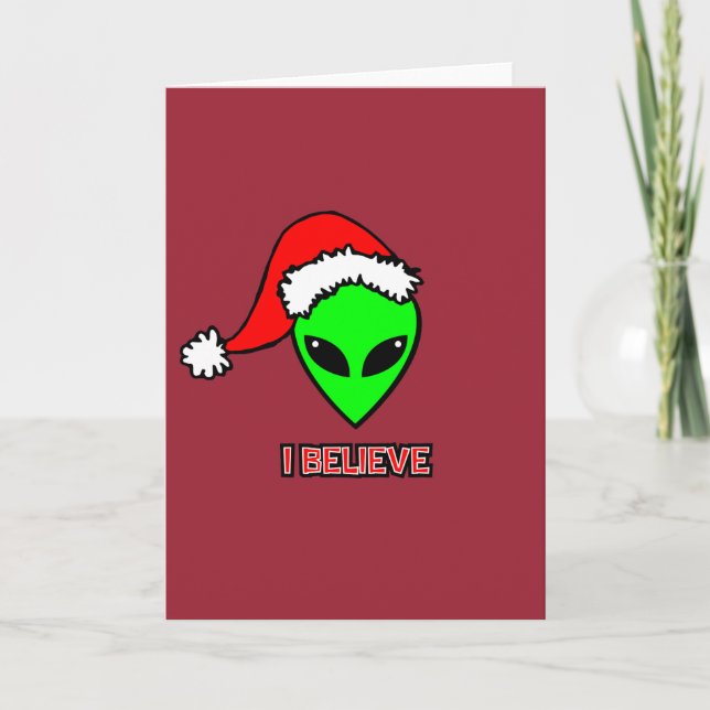 Card Jultomten Alien Helgkort (Framsida)