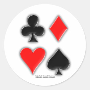 Card Kostym Runt Klistermärke