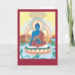 CARD Medicine Buddha - med förklaring och mantra Kort
