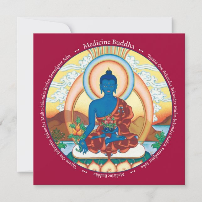 CARD Medicine Buddha - med kuvert (Framsida)