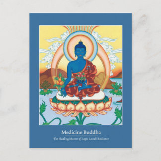 CARD Medicine Buddha - med vacker rygg Vykort