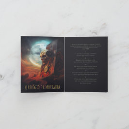 Card O Relógio e a Mortalha Meddelande