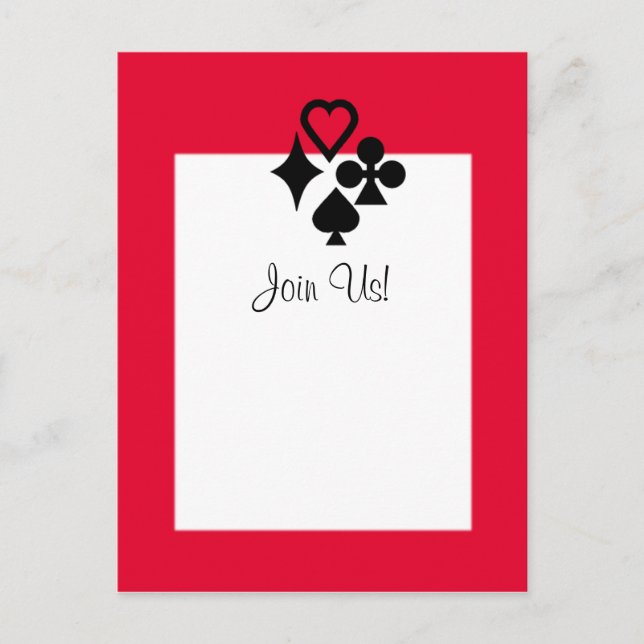 Card Party Inbjudan Vykort (Framsida)