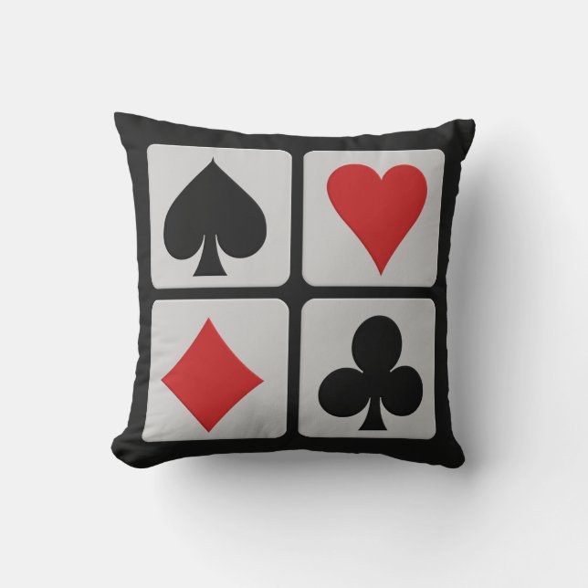 Card Player anpassningsbar dekorativ kudde (Framsida)