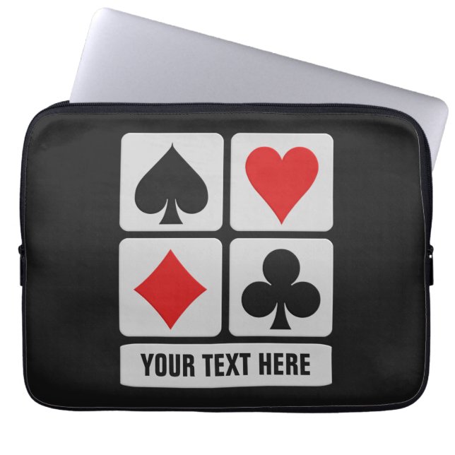 Card Player-anpassningsbar laptop sleeve (Framsidan)