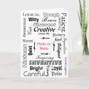 Card Reasons Why I Love You Word Cloud Kort