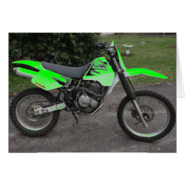 Card Suzuki Grönt DS Dirt Bike Hälsningskort
