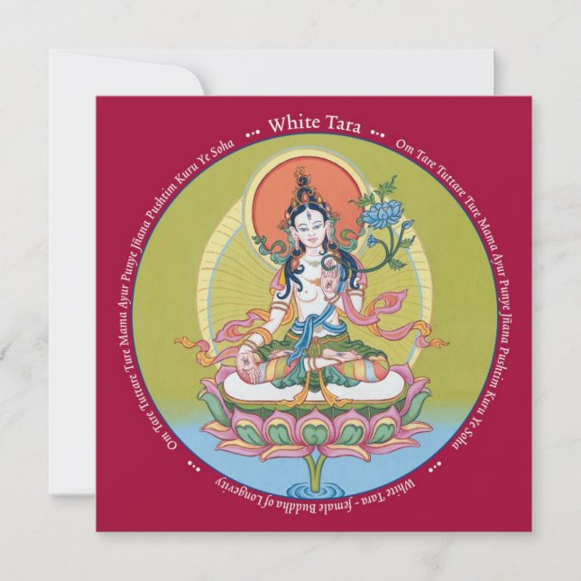 CARD White Tara - med kuvert (Framsida)