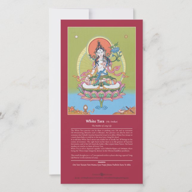 CARD WhiteTara med förklaring (Framsida)