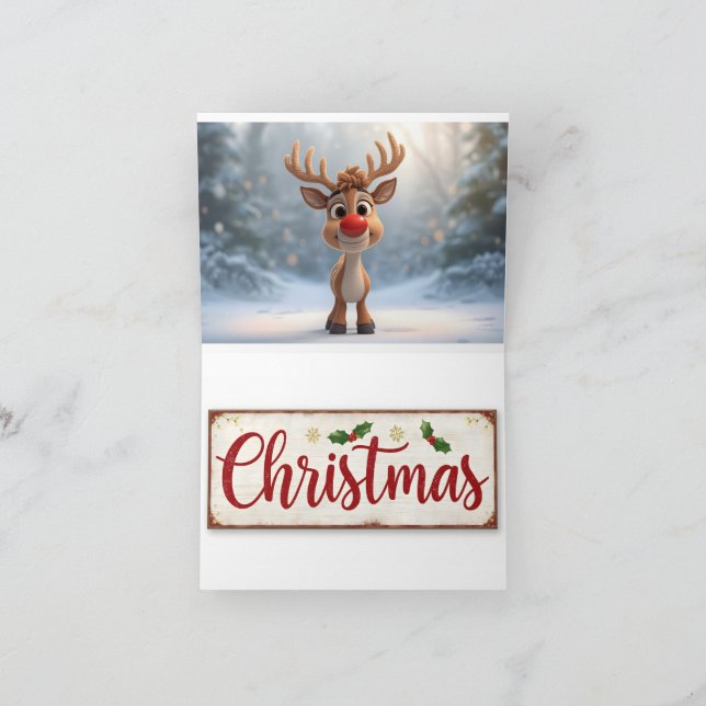 card with christmas writing and christmas images tack kort (Inuti)