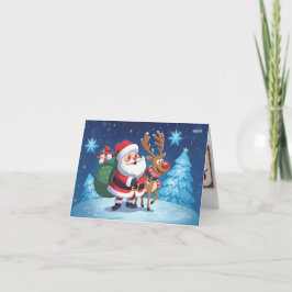 card with christmas writing and christmas images tack kort