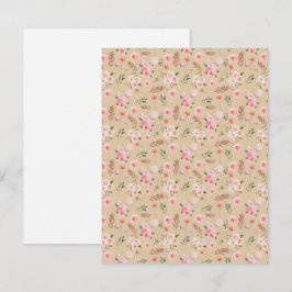 Card with flowers anteckningskort