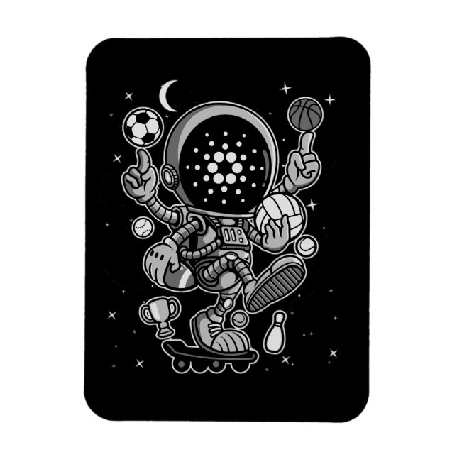 Cardano Coin-Crypto Astronaut Magnet (Vertikal)