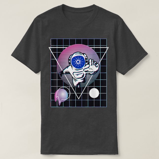 Cardano Crypto Astronaut Outer Space  T Shirt (Design framsida)