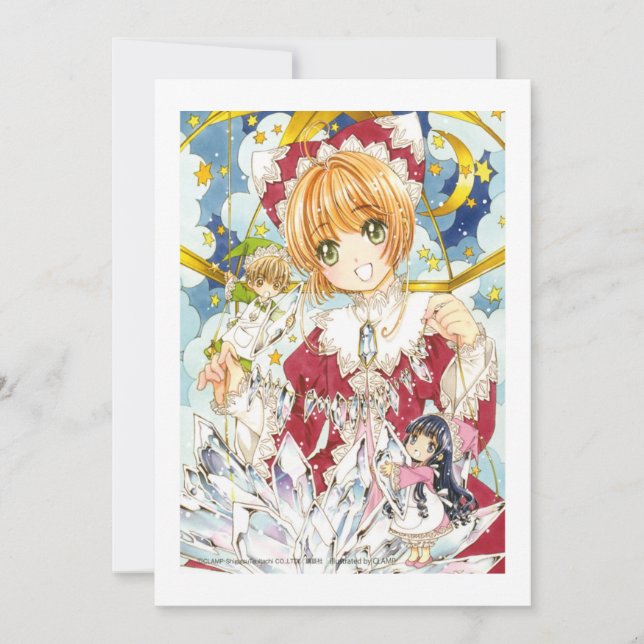 Cardcaptor Sakura Sakura Kinomoto, Tomoyo och Syao Inbjudningar (Framsida)