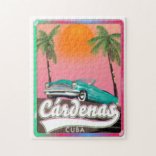Cárdenas Cuba vintage resor poster Pussel