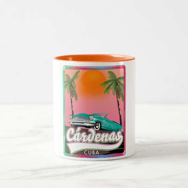 Cárdenas Kuba vintage resemapposters Två-Tonad Mugg (Center)