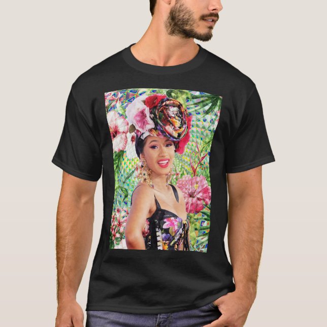 Cardi B Porträtt   T Shirt (Framsida)