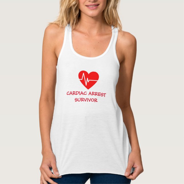 Cardiac Arrest Survivor Linne Med Racerback (Framsida)