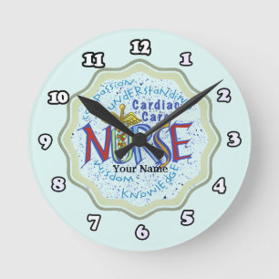 Cardiac Care Nurse Motto Rund Klocka