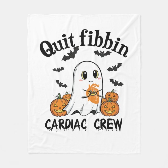 Cardiac Crew Funny Boo-Ghost Pumpkin Fleecefilt (Framsidan)