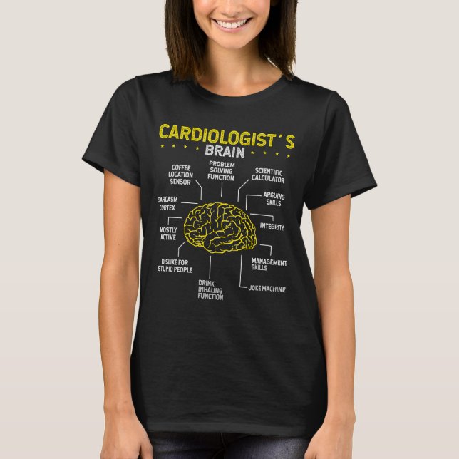 Cardiac Medical Cardiology Doctor Hospital T Shirt (Framsida)