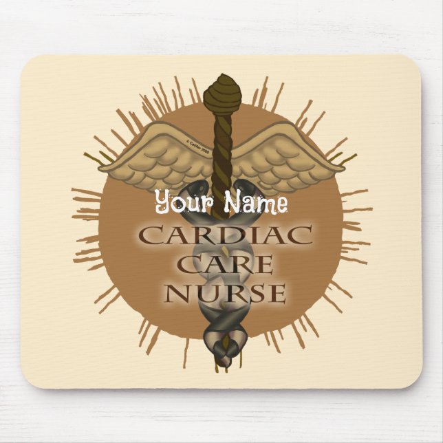 Cardiac Nurse Caduceus mousepad Musmatta (Framsidan)