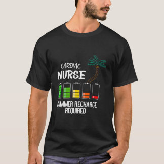 Cardiac Nurse Summer Vacation Recharge Nurse T Shirt