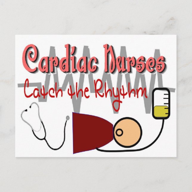 CARDIAC NURSES "CATCH the RHYTHM" Vykort (Framsida)