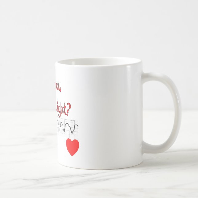 Cardiac/ord för ER-sjuksköterskasuperskoj Kaffemugg (Höger)