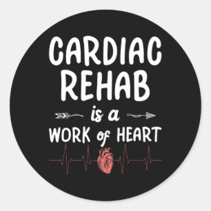 Cardiac Rehab är ett av hans verk Runt Klistermärke