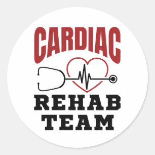 Cardiac Rehab Team Cardiolog Nurse Runt Klistermärke