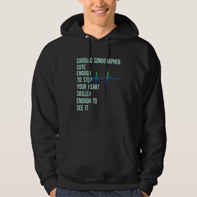 Cardiac Sonographer Echo Tech utbildar Rdcs Hoodie (Framsida)