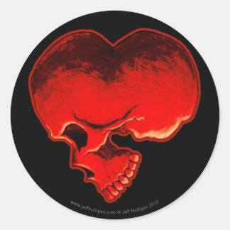 Cardiac Sticker Runt Klistermärke