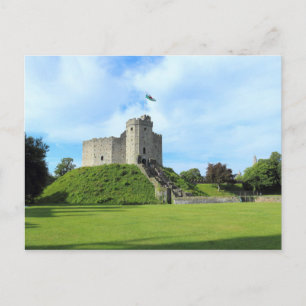 Cardiff Castle Behålla II Vykort