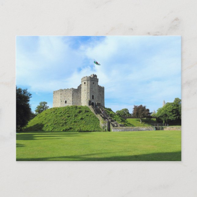 Cardiff Castle Behålla II Vykort (Framsida)