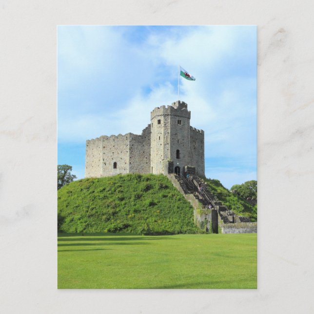 Cardiff Castle Behålla II Vykort (Framsida)