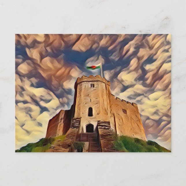 Cardiff Castle, Cardiff, Wales Postcard Vykort (Framsida)