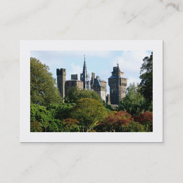 Cardiff Castle II (Borderade) Visitkort (Framsida)