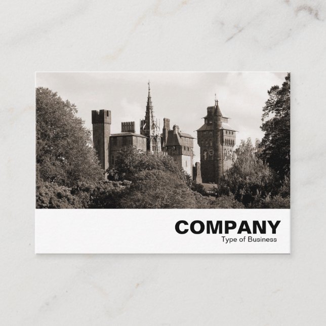Cardiff Castle II - Sepia Visitkort (Framsida)