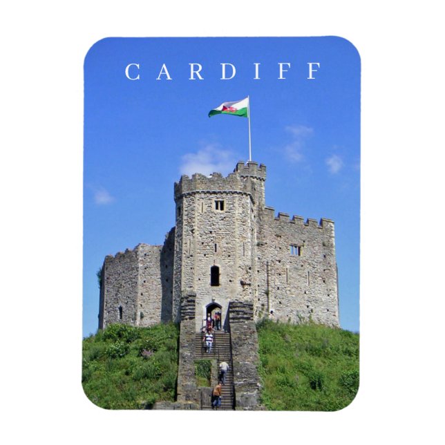 Cardiff Castle View-kylmagnet Magnet (Vertikal)