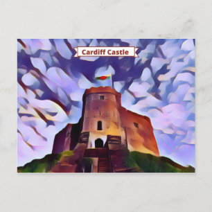 Cardiff Castle, Wales, UK Postcard Vykort
