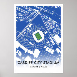 Cardiff City Stadium Poster - Cardiff City City He