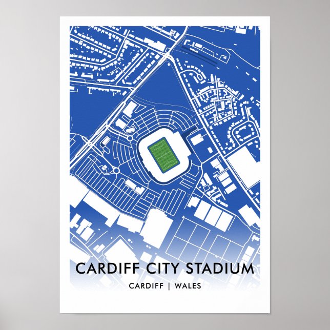 Cardiff City Stadium Poster - Cardiff City City He (Framsidan)