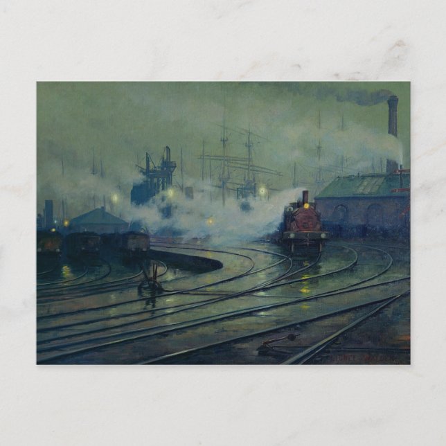 Cardiff Docks, 1896 Vykort (Framsida)