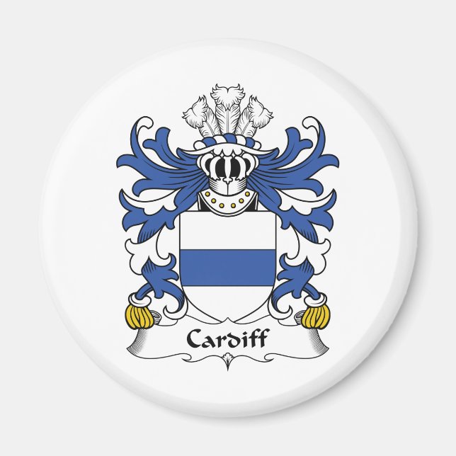 Cardiff Family Crest Magnet (Framsidan)
