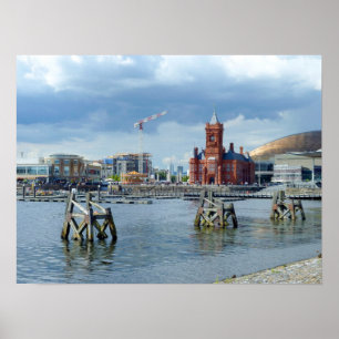 Cardiff fjärd, Cardiff, Wales Poster