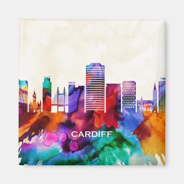Cardiff Skyline Magnet (Framsidan)