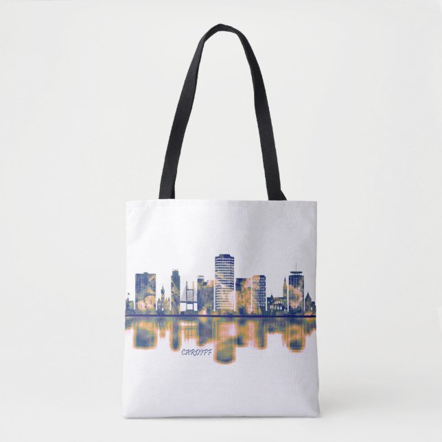 Cardiff Skyline Tygkasse (Framsida)