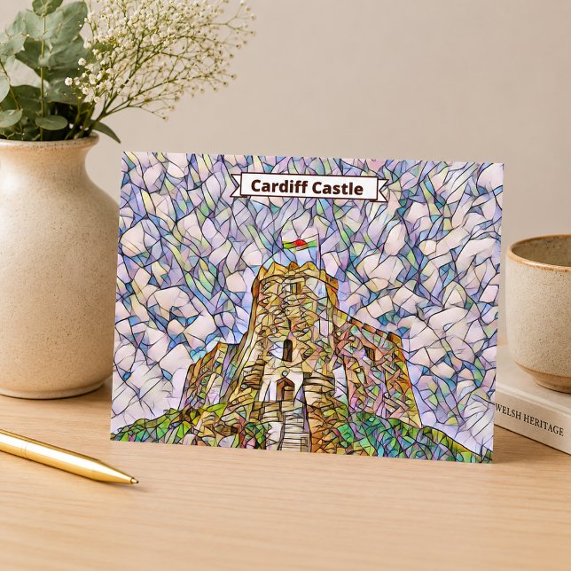 Cardiff slott Keep Vykort (Add / edit text via the design editor if required)